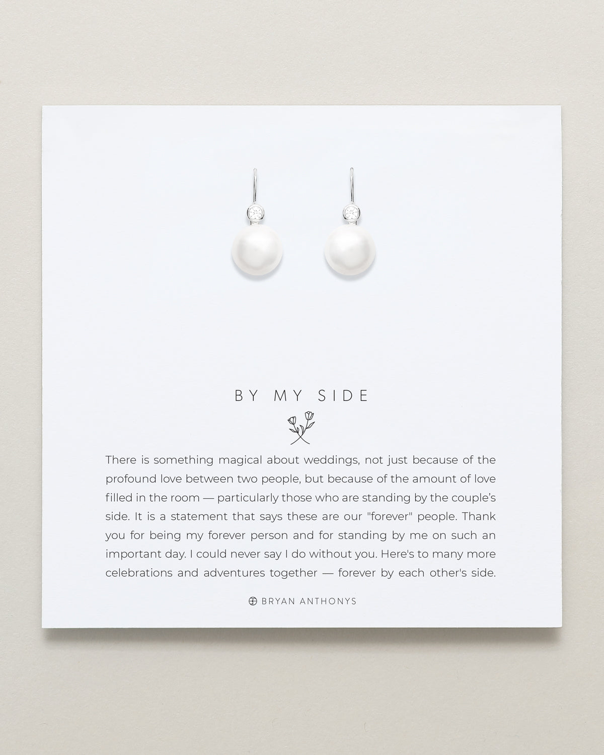 By My Side Pearl Drop Earrings