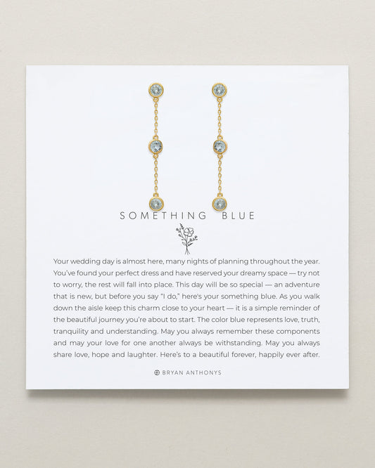 Something Blue Linear Earrings