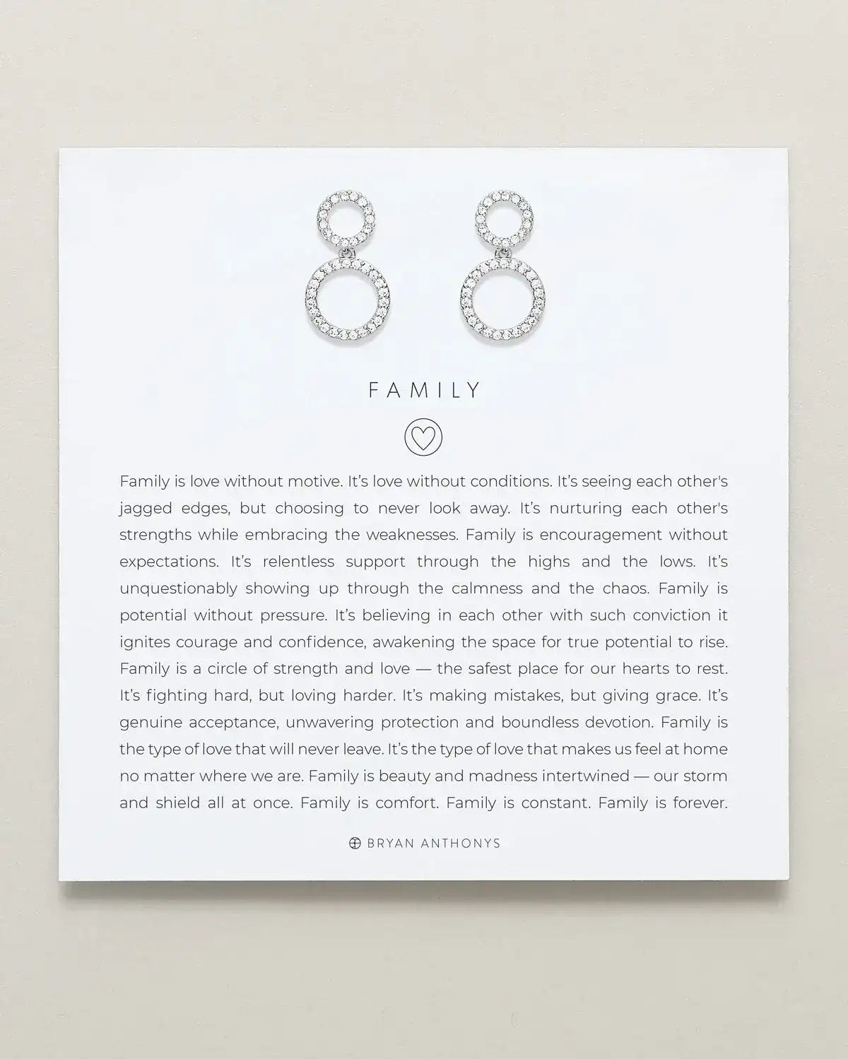 Family Drop Earrings
