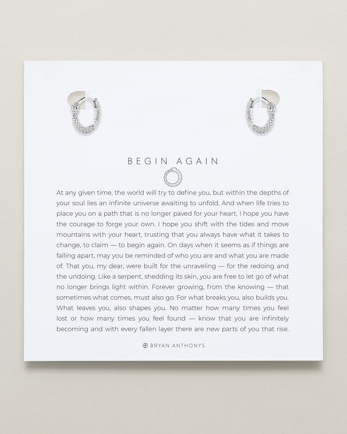 Begin Again Mini Hoop Earrings