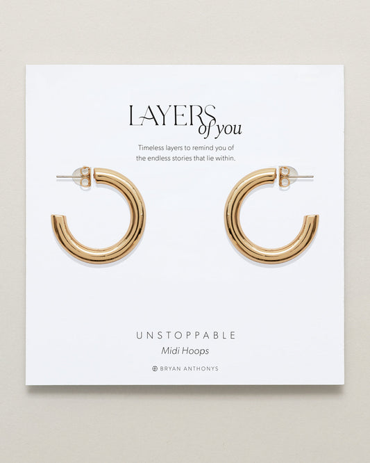 Unstoppable Midi Hoop Earrings