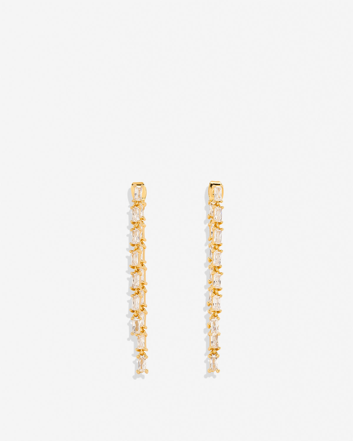 By My Side Baguette Chandelier Earrings