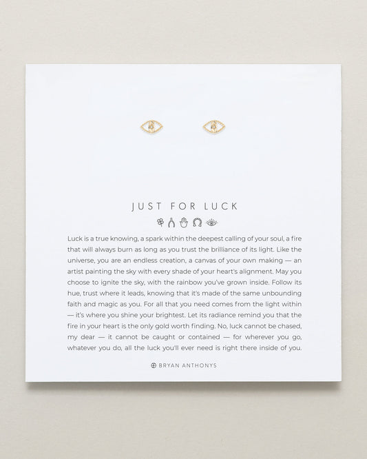 Just For Luck Evil Eye Earrings