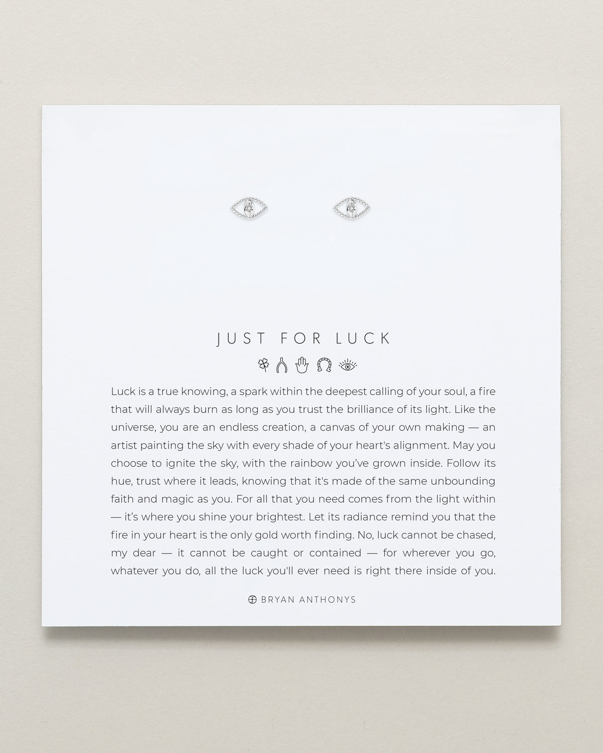 Just For Luck Evil Eye Earrings