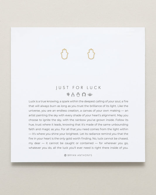 Just For Luck Hamsa Earrings