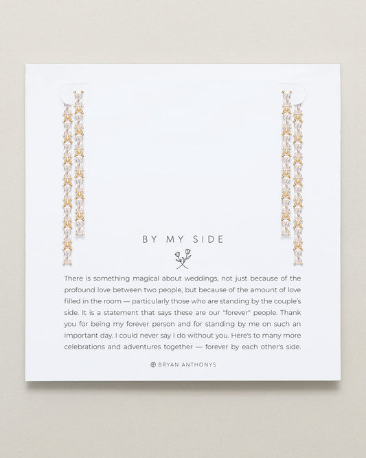 By My Side Baguette Chandelier Earrings