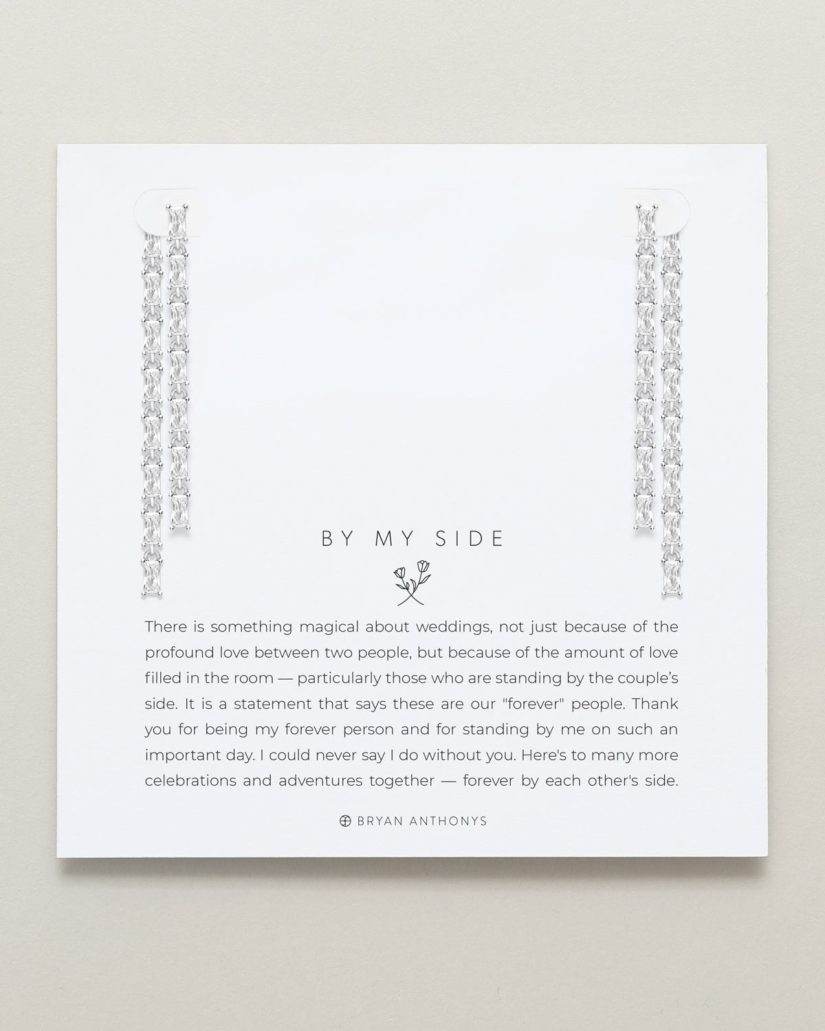 By My Side Baguette Chandelier Earrings