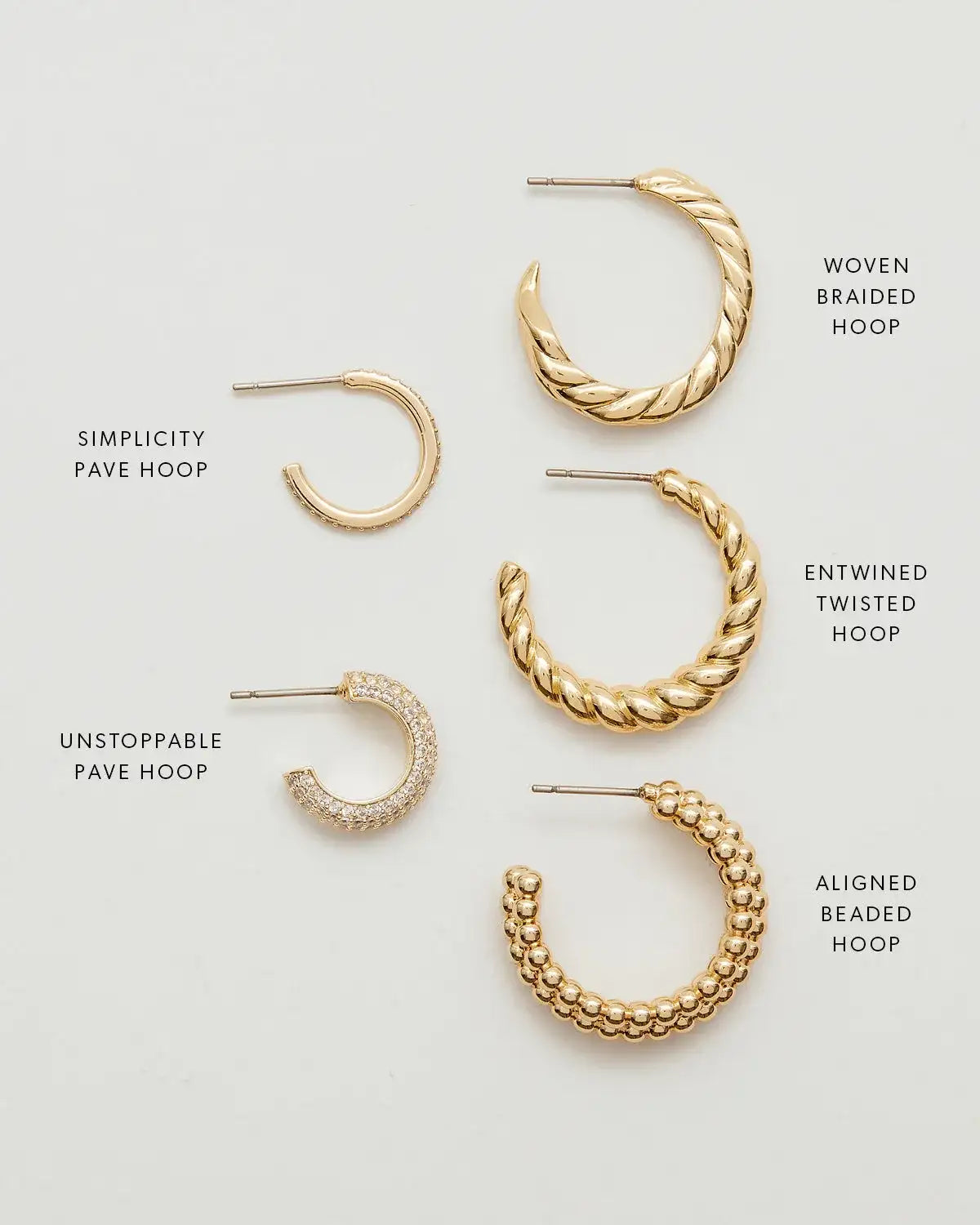 Entwined Twisted Hoop Earrings