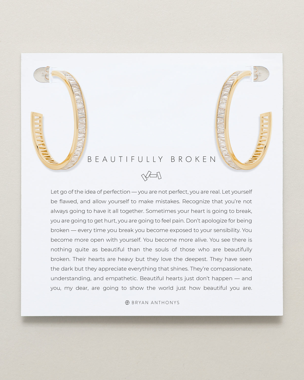 Beautifully Broken Baguette Maxi Hoop Earrings