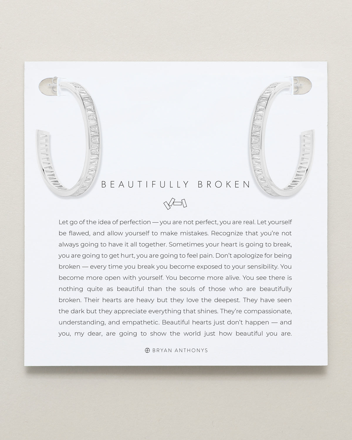 Beautifully Broken Baguette Maxi Hoop Earrings