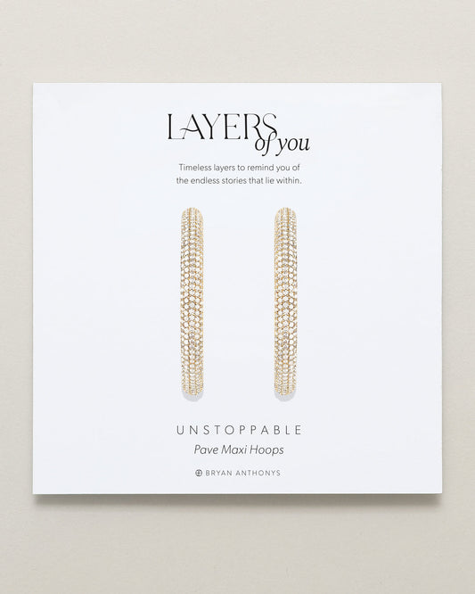 Unstoppable Pave Maxi Hoop Earrings