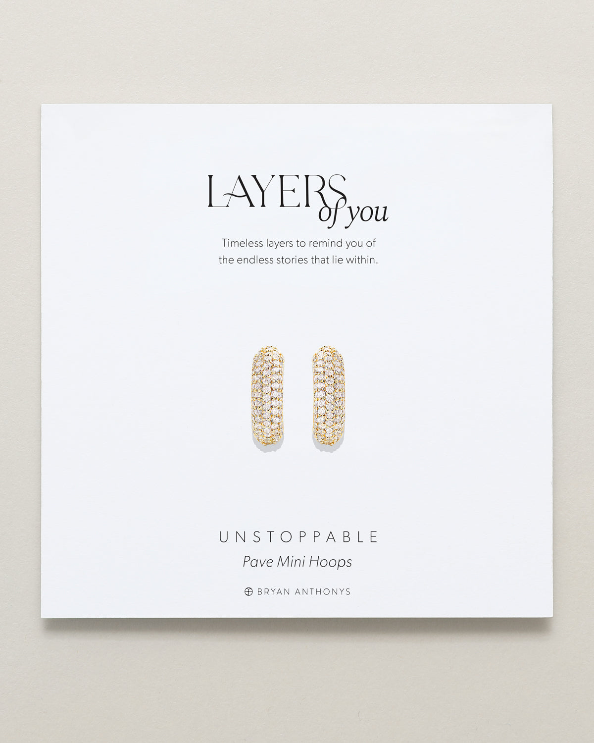 Unstoppable Pave Mini Hoop Earrings
