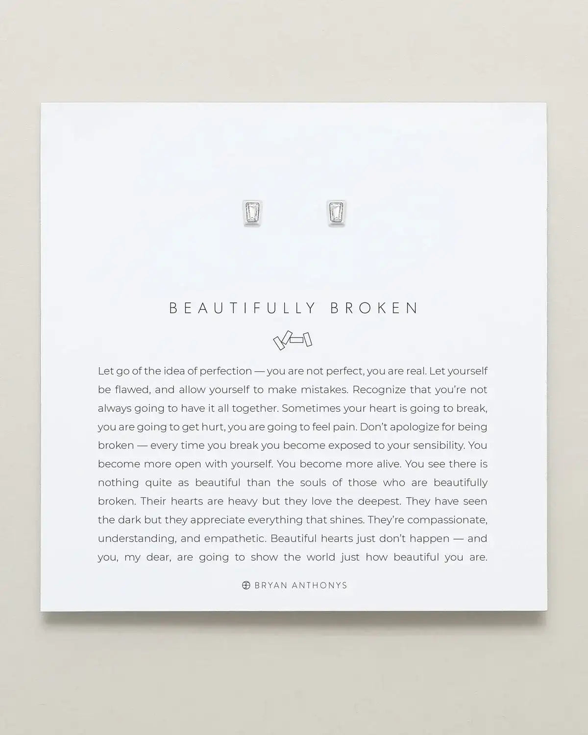 Beautifully Broken Baguette Stud Earrings