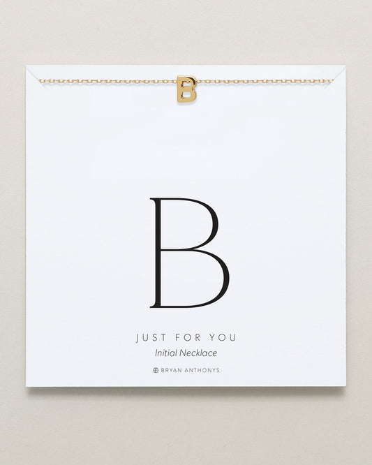 Just For You Initial Necklace — B