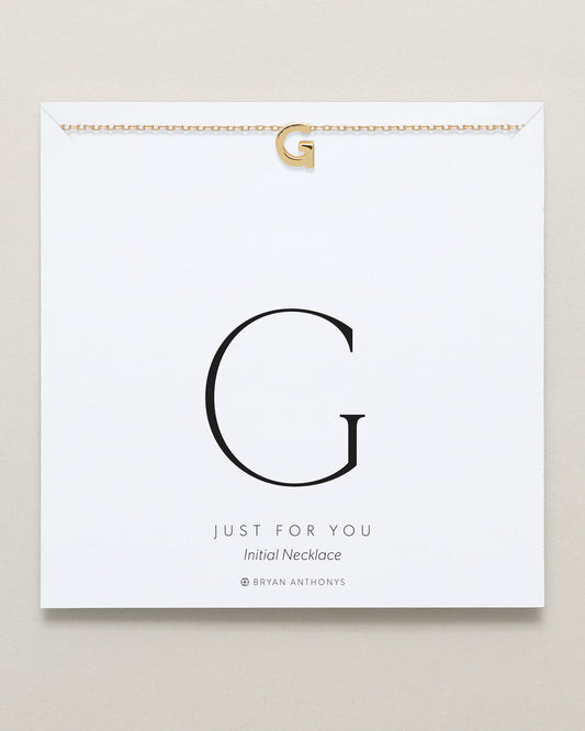 Just For You Initial Necklace — G