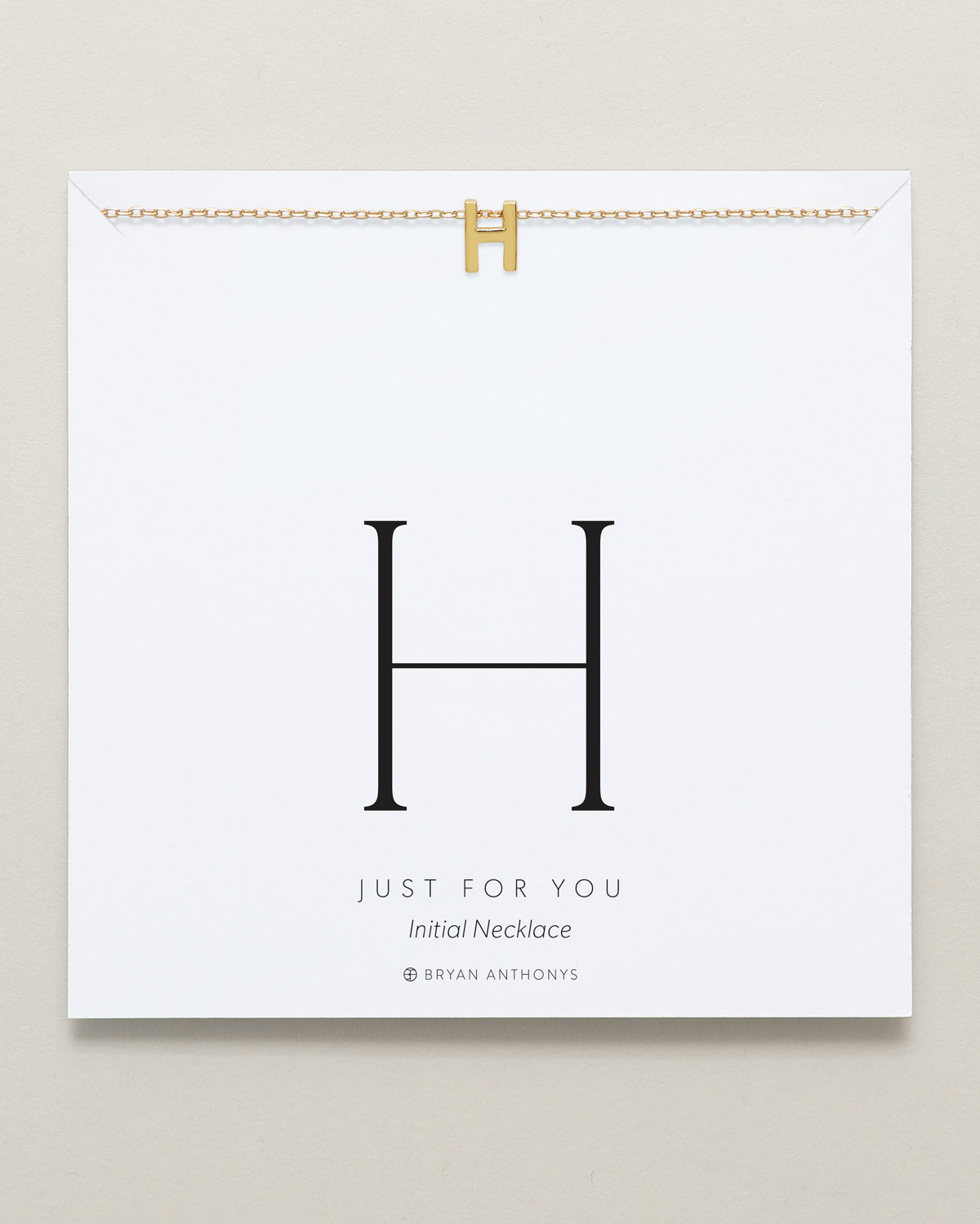 Just For You Initial Necklace — H
