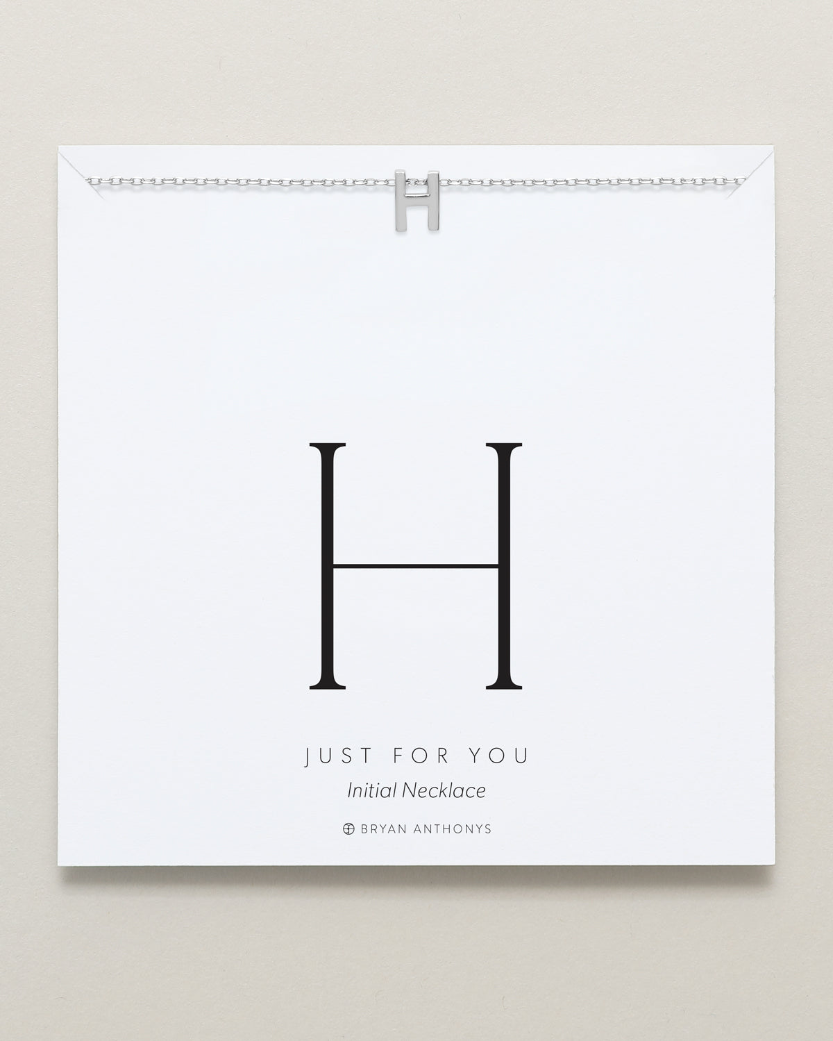 Just For You Initial Necklace — H