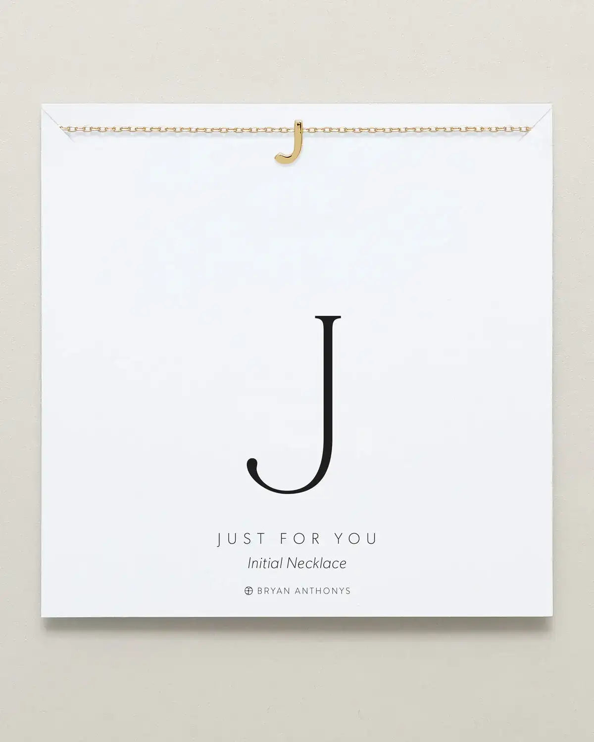 Just For You Initial Necklace — J
