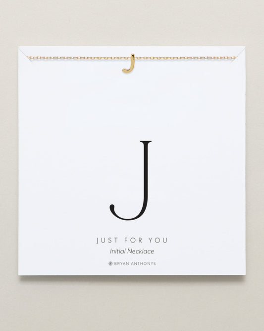 Just For You Initial Necklace — J