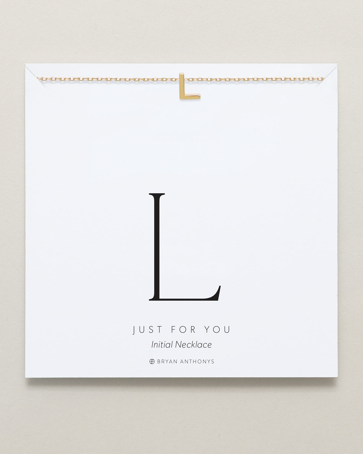 Just For You Initial Necklace — L
