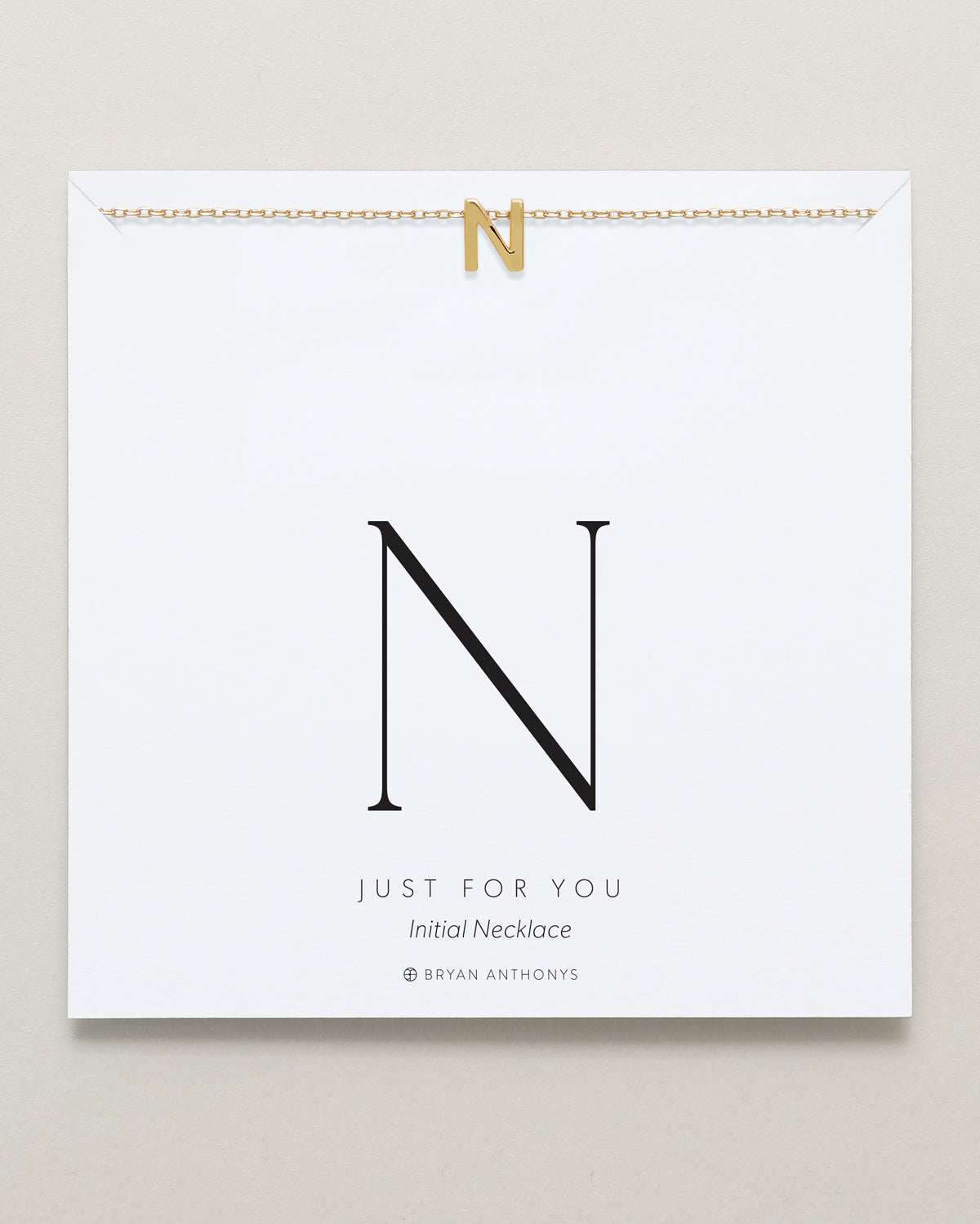 Just For You Initial Necklace — N