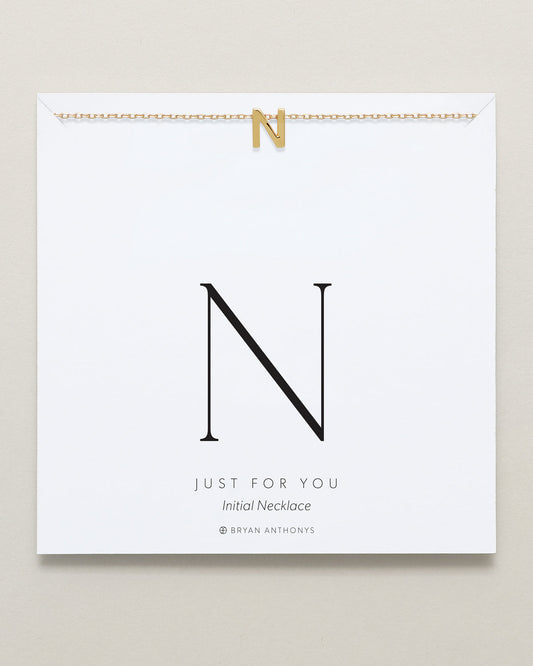 Just For You Initial Necklace — N
