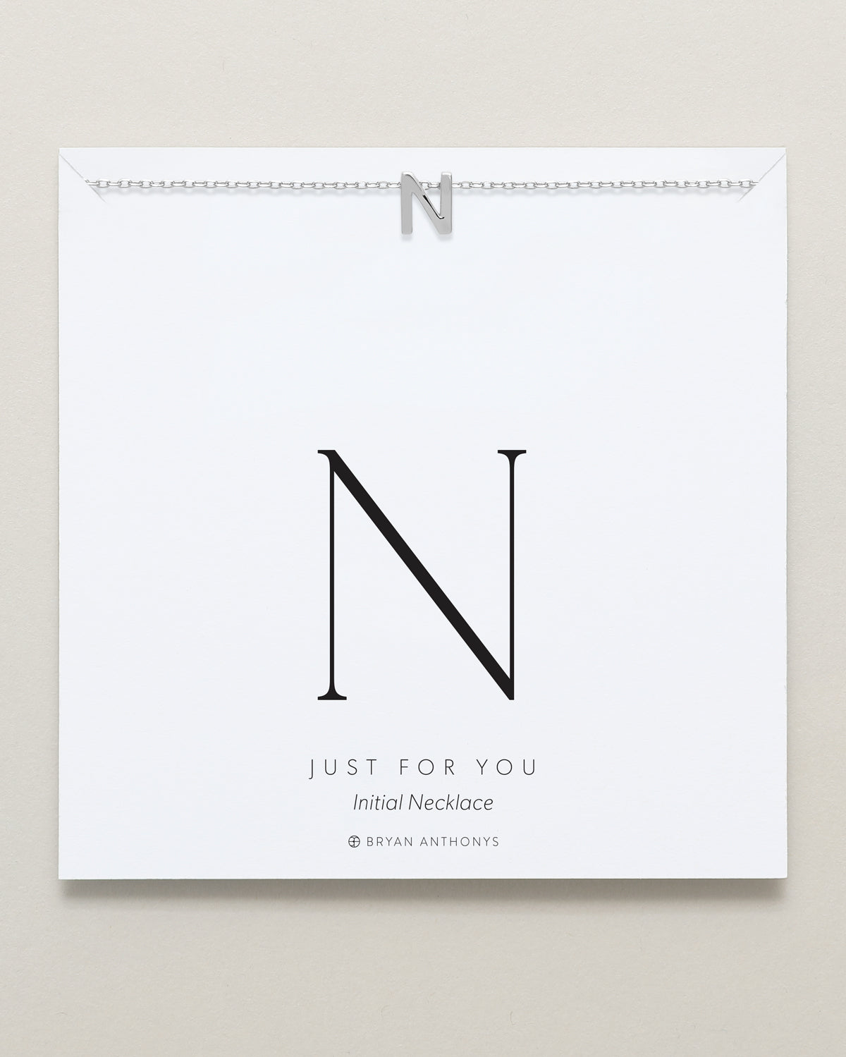 Just For You Initial Necklace — N