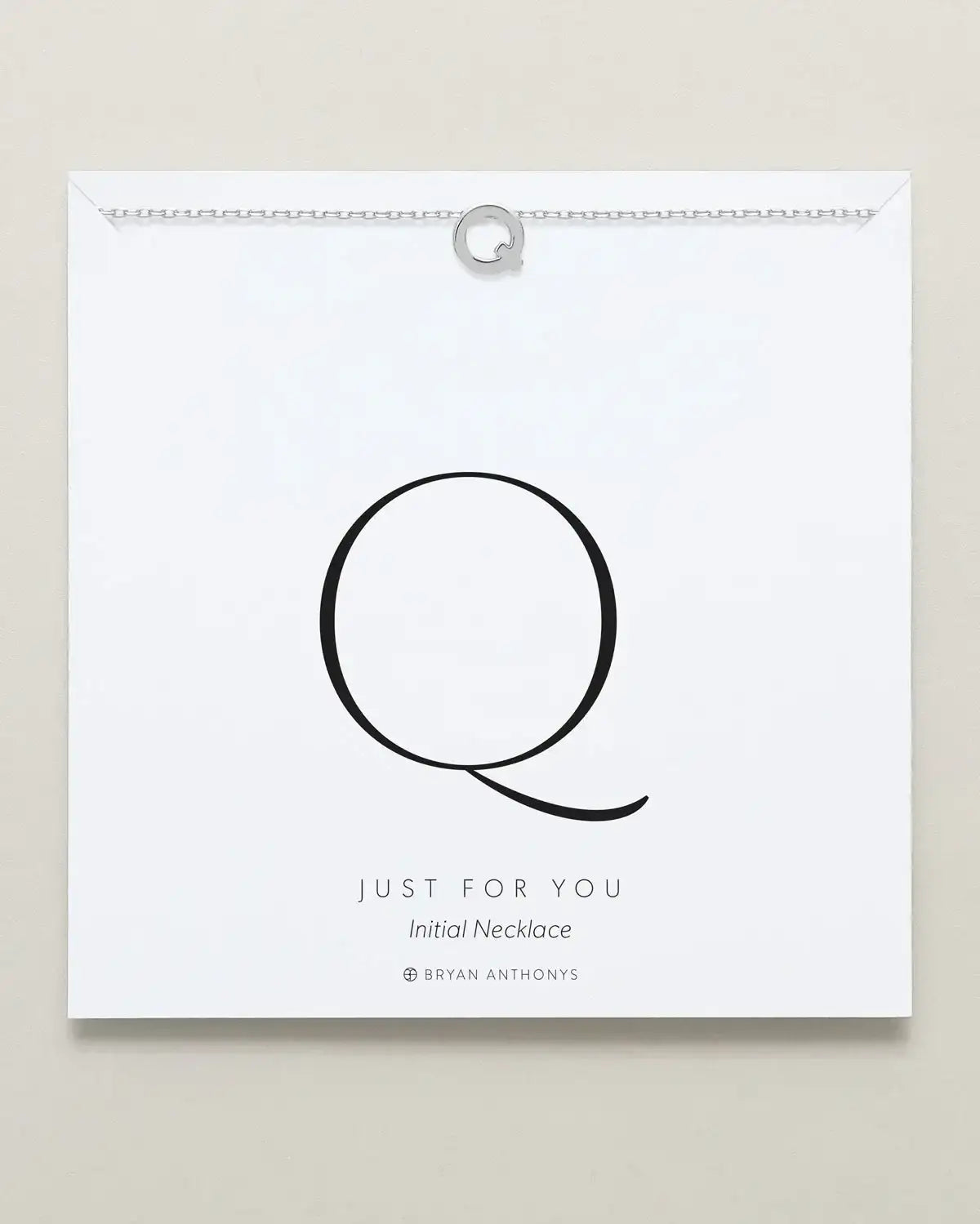 Just For You Initial Necklace — Q