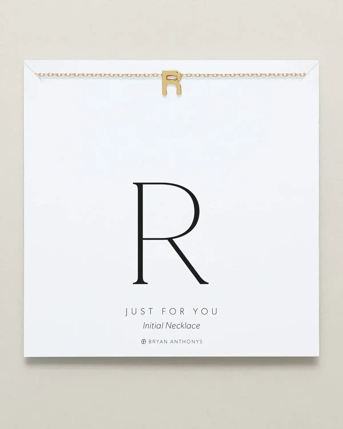 Just For You Initial Necklace — R
