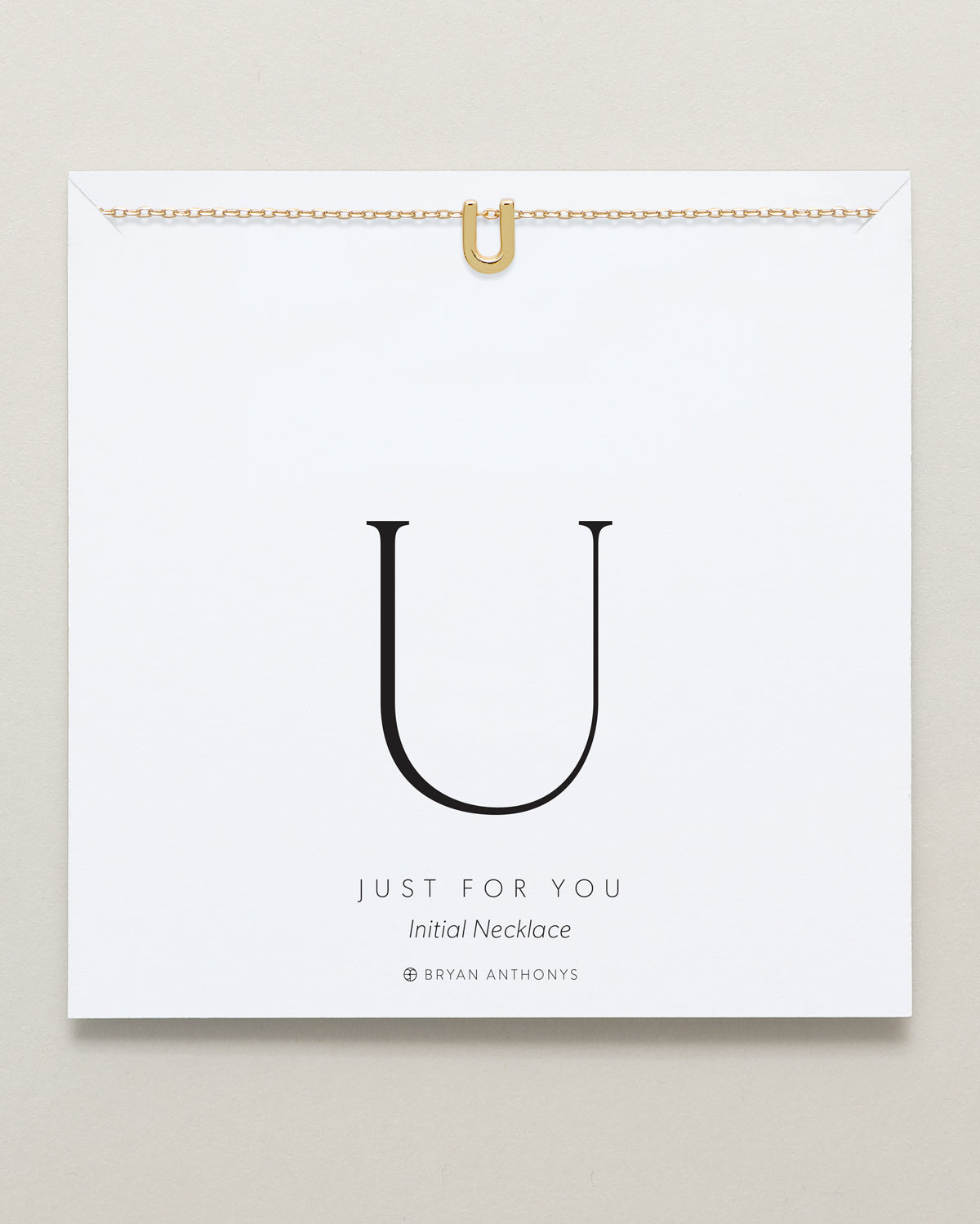 Just For You Initial Necklace — U