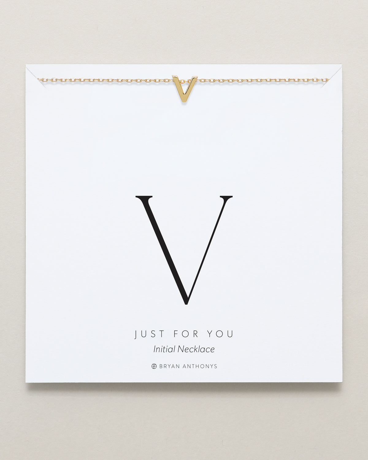 Just For You Initial Necklace — V