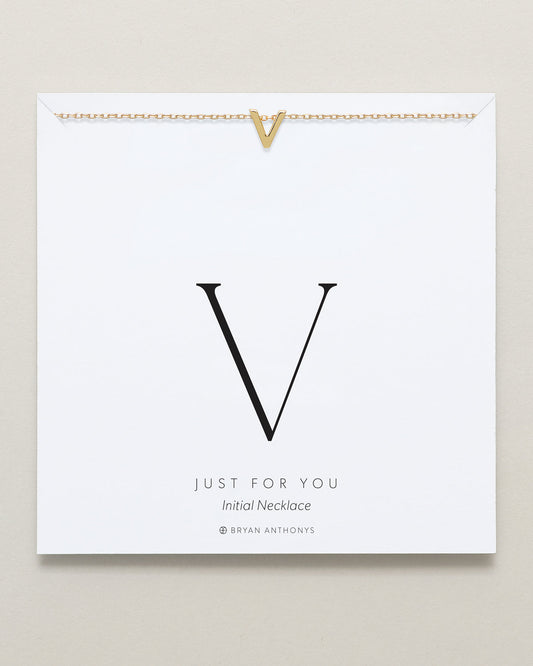 Just For You Initial Necklace — V