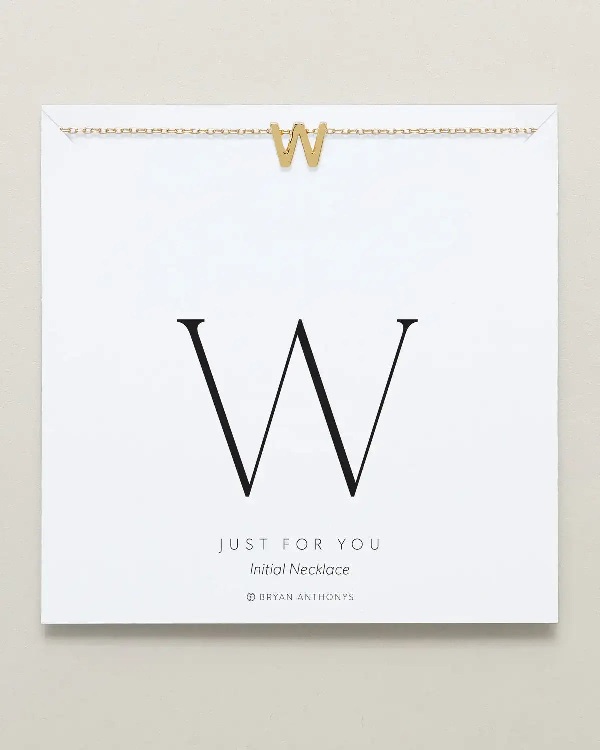 Just For You Initial Necklace — W