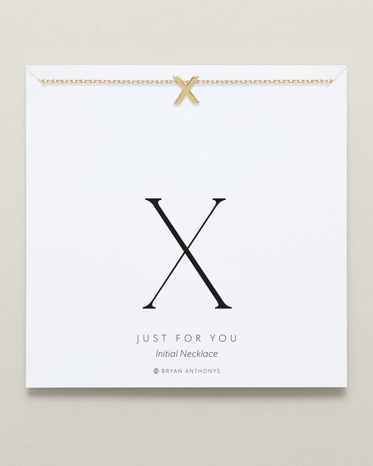 Just For You Initial Necklace — X