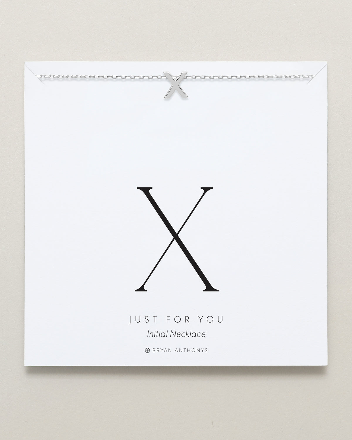 Just For You Initial Necklace — X