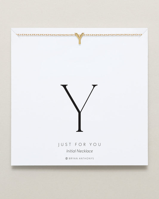 Just For You Initial Necklace — Y