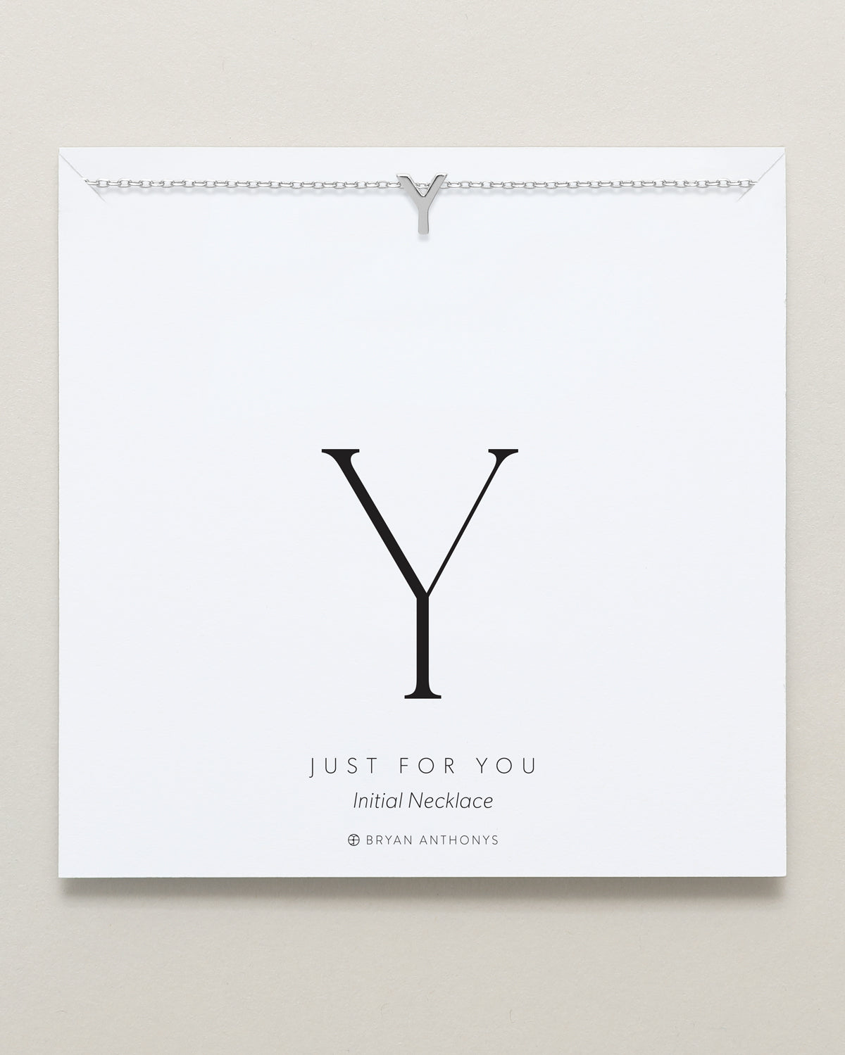 Just For You Initial Necklace — Y