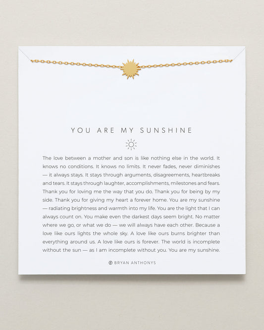 You Are My Sunshine Icon Necklace (Mother Son)
