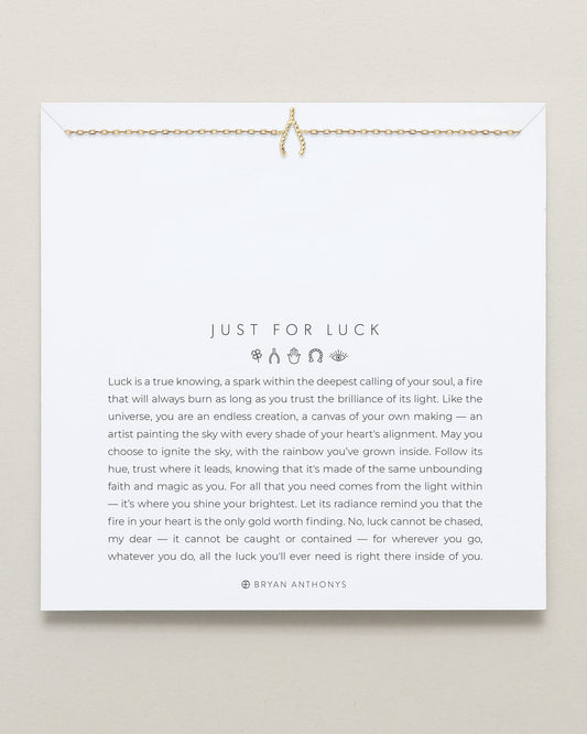 Just For Luck Wishbone Necklace