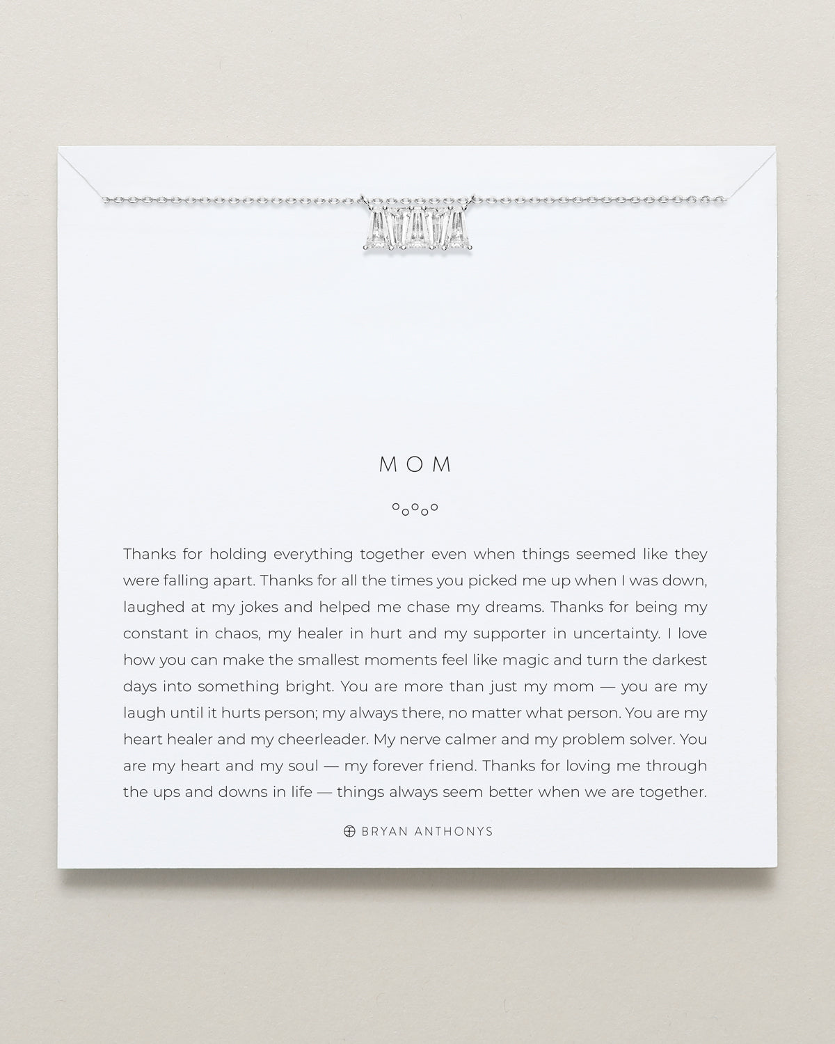 Mom Baguette Dainty Necklace