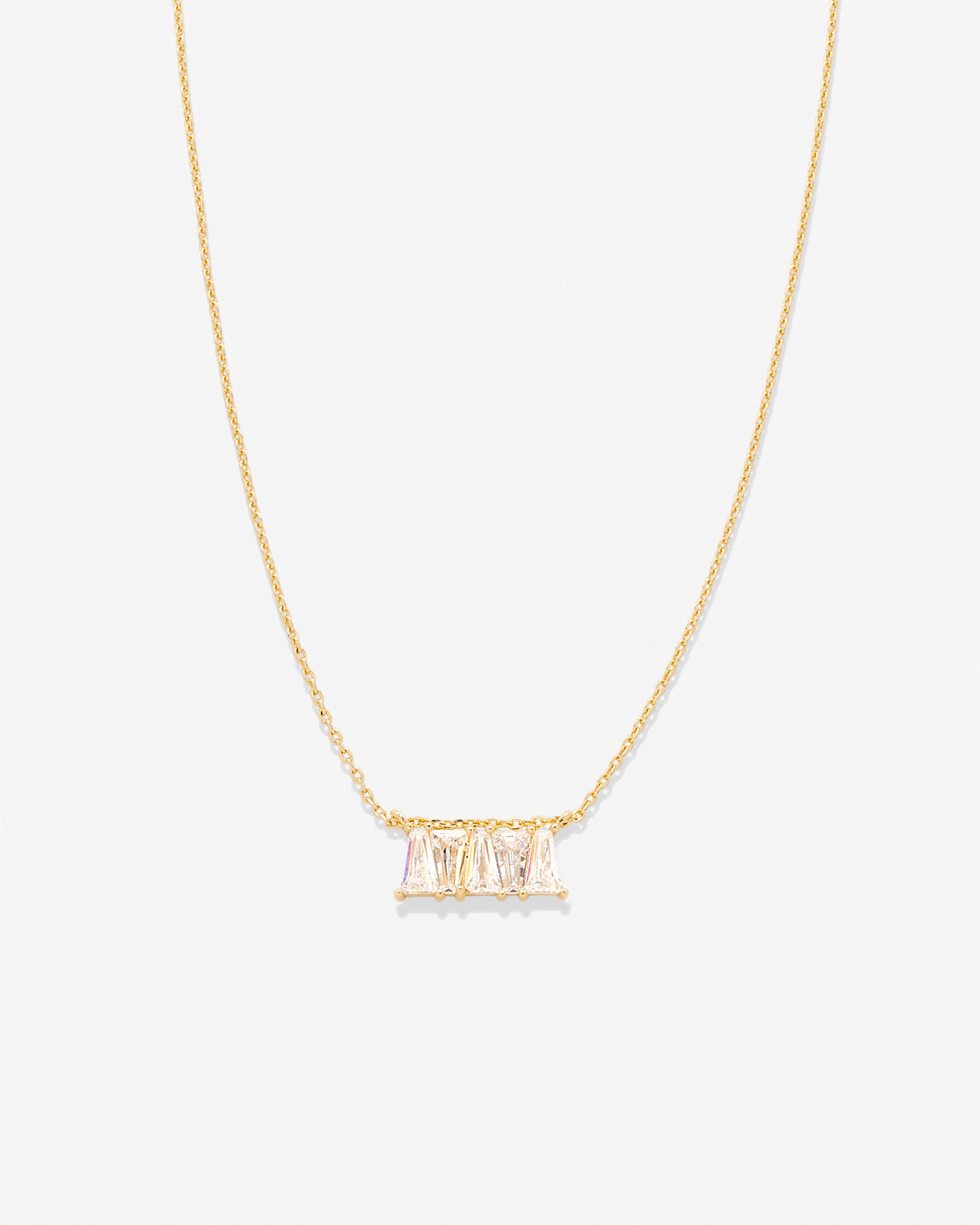 Beautifully Broken Baguette Dainty Necklace