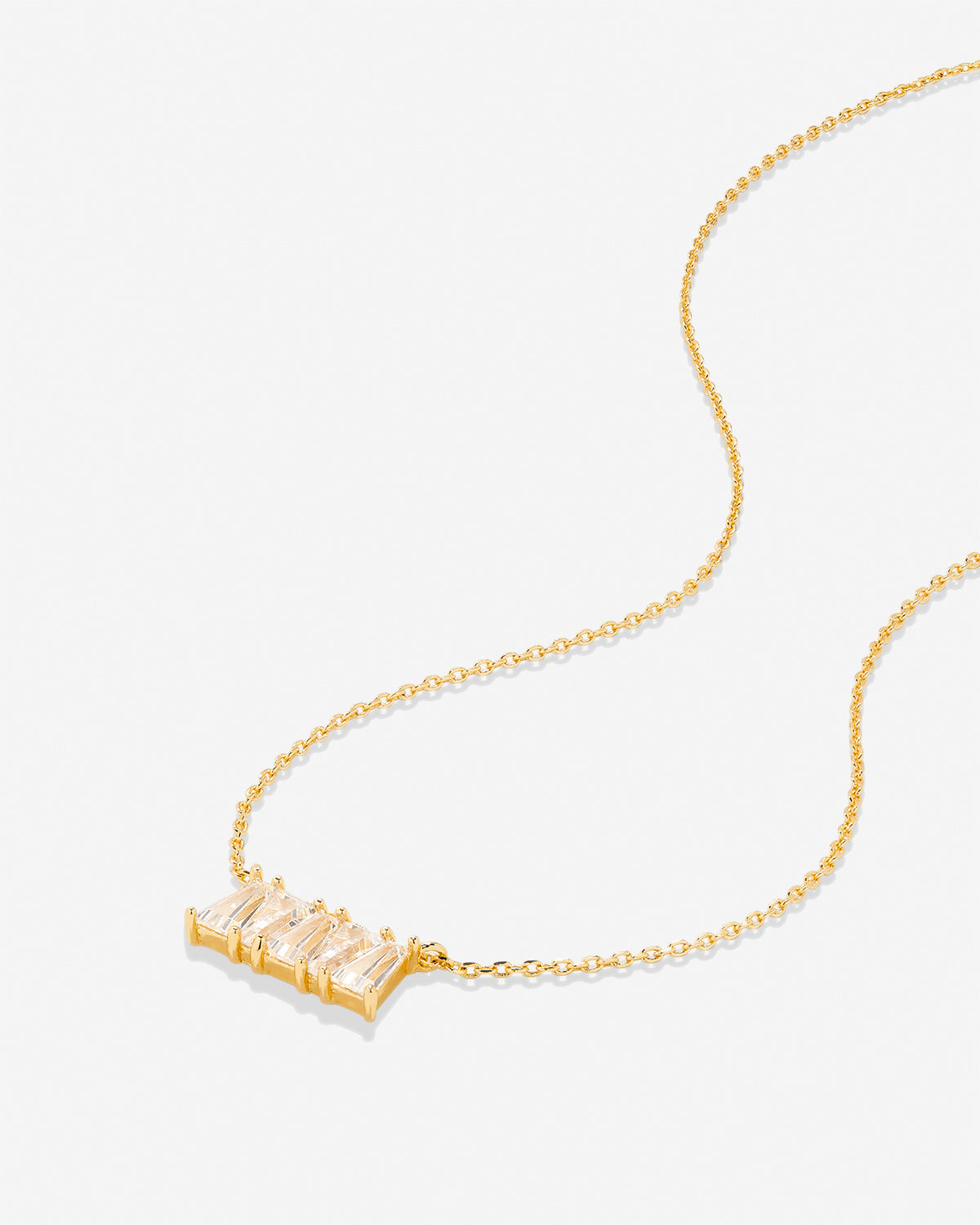 Radiance Baguette Dainty Necklace