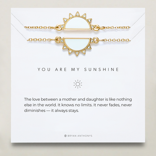 You Are My Sunshine Gold Bracelet Set