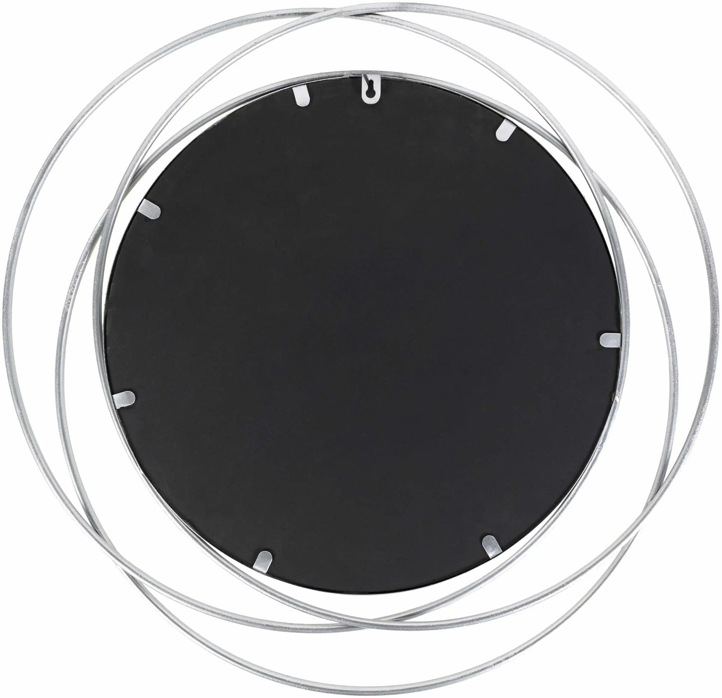 Basay Round Silver Gray Mirror