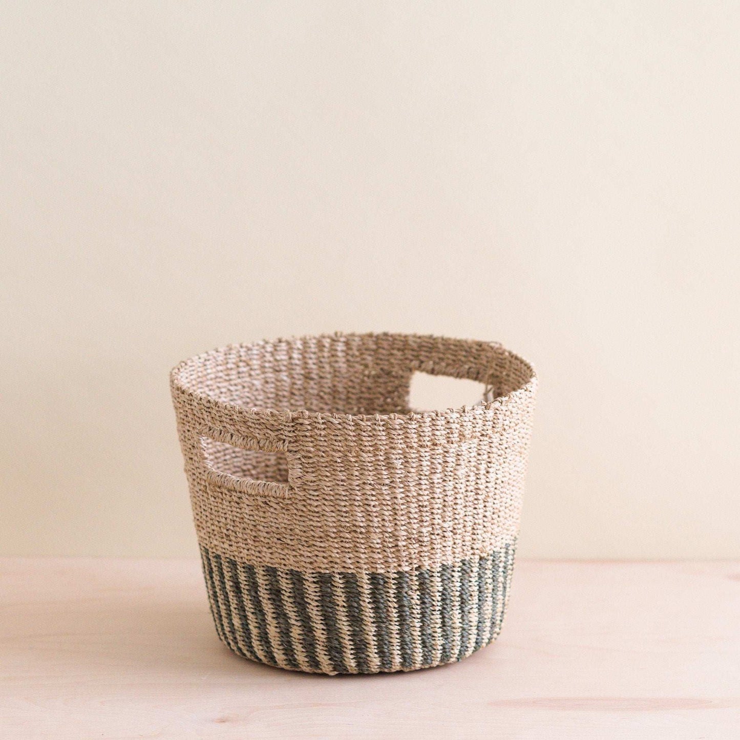 Grey + Natural Tapered Basket - Storage Baskets | LIKHÂ