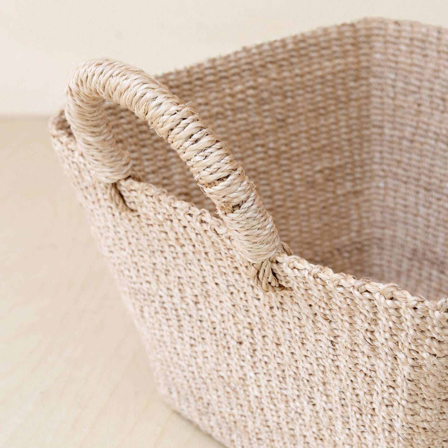 Tapered Square Tabletop Basket - Abaca Basket | LIKHÂ
