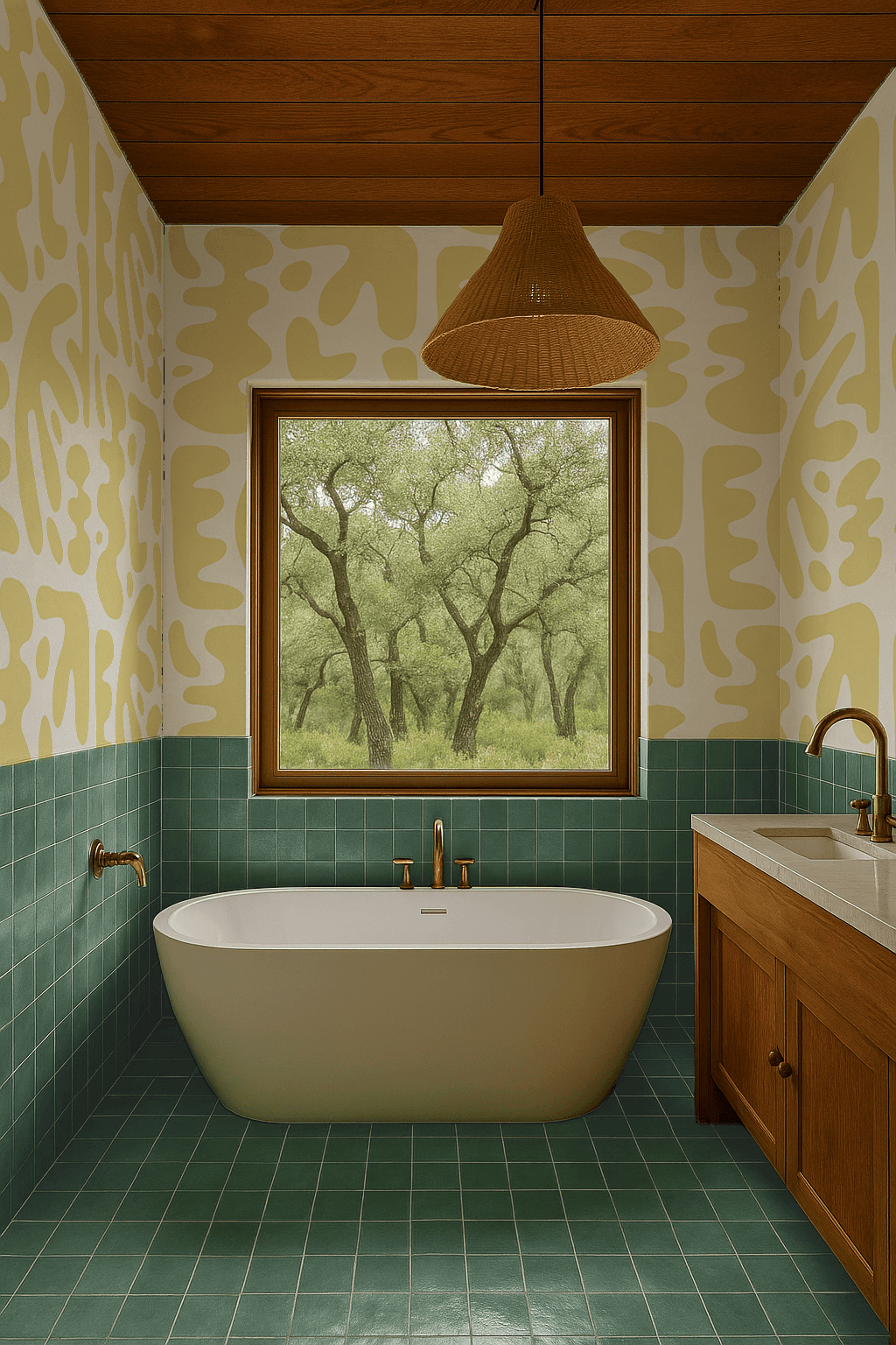 Bubbly Wallpaper, lemon