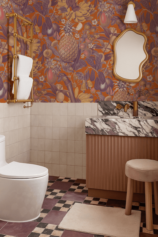Juicy Fruit Wallpaper, orange and purple