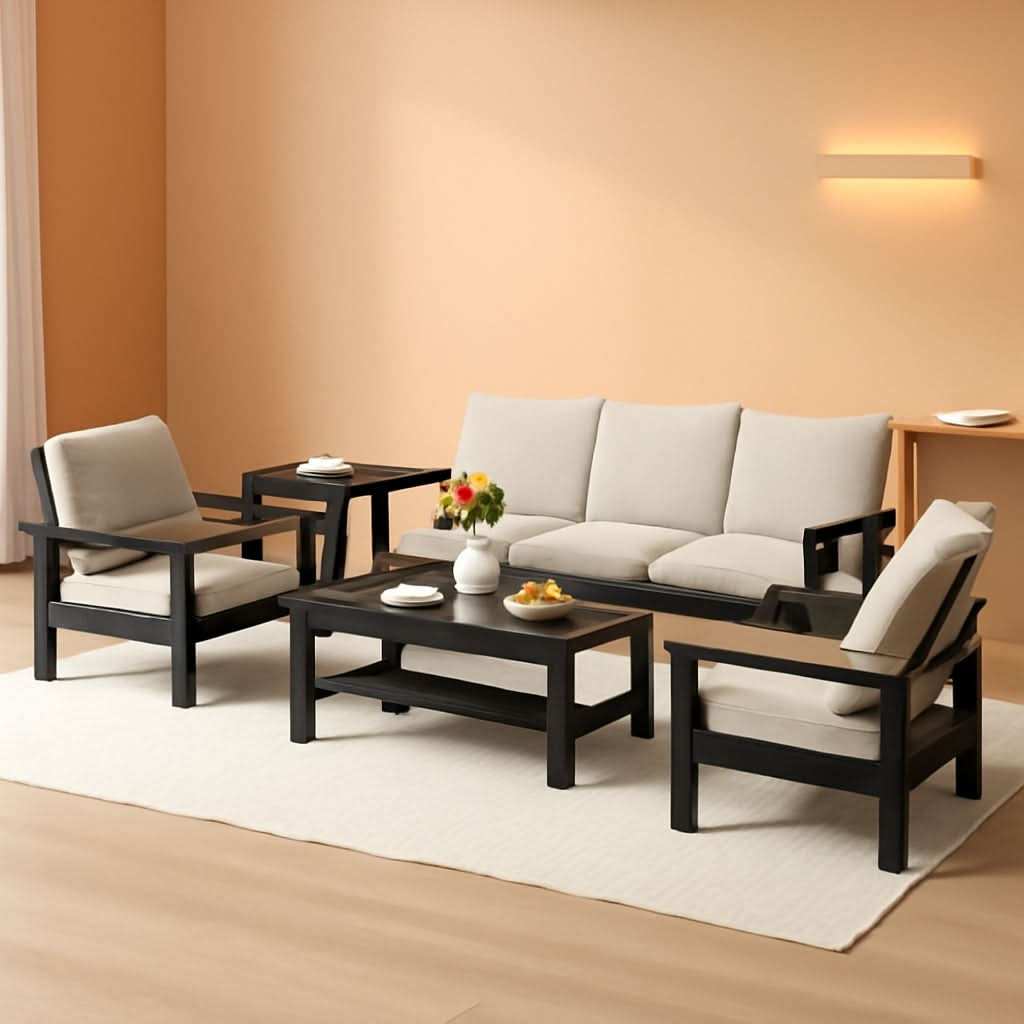 HDPE Outdoor Patio Furniture Set 7 Piece All Weather