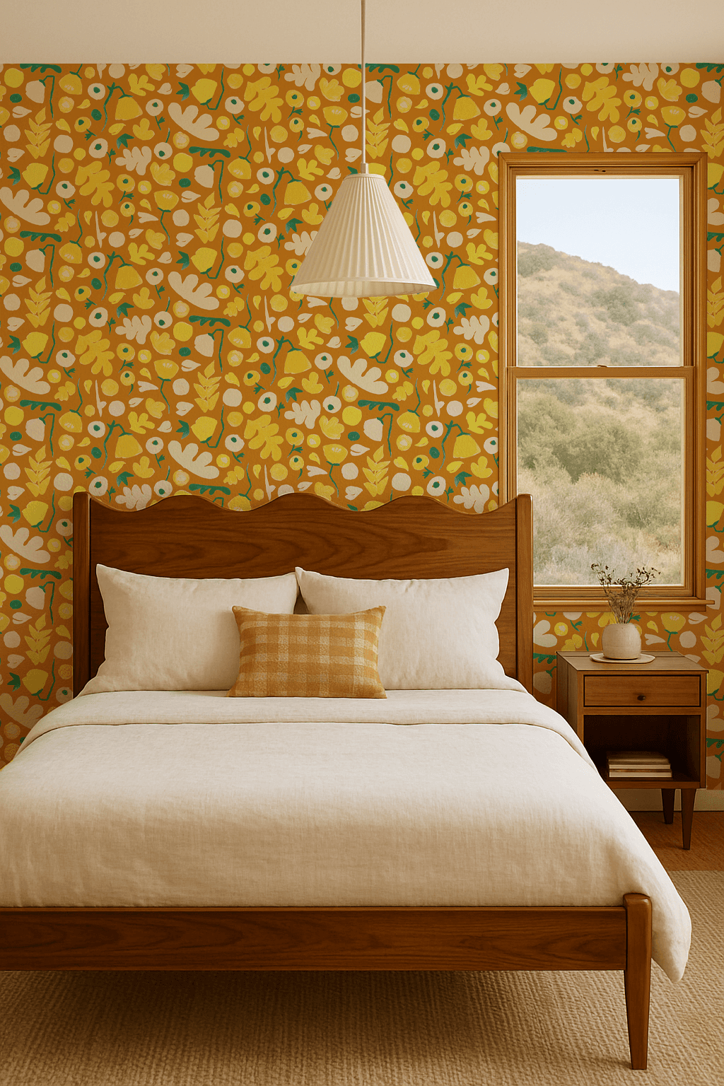 Henri Floral Wallpaper, marigold